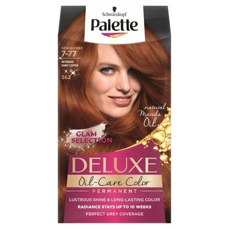 Palette Deluxe Oil-Care Color Farba do włosów 562 (7-77) intensywna lśniąca miedź (1)