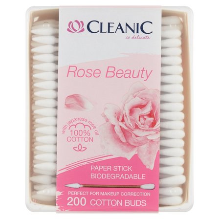 Cleanic Rose Beauty Patyczki higieniczne 200 sztuk (1)