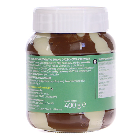 WM krem mleczno kakaowy  o smaku orzechów laskowych 400g (7)