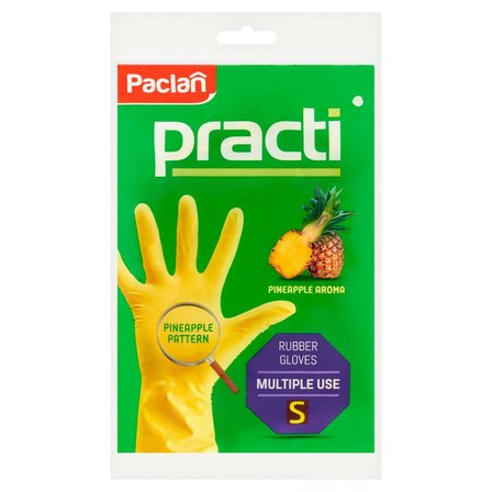 Paclan Practi Rękawice gumowe lemon aroma S (1)