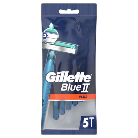 Gillette Blue II Plus Maszynki jednorazowe dla mężczyzn 5 sztuk (1)