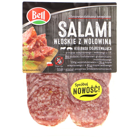 BELL SALAMI WŁOSKIE Z WOŁOWINĄ 80G (1)