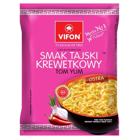 Vifon Tom Yum Zupa błyskawiczna smak tajski krewetkowy 70 g (1)