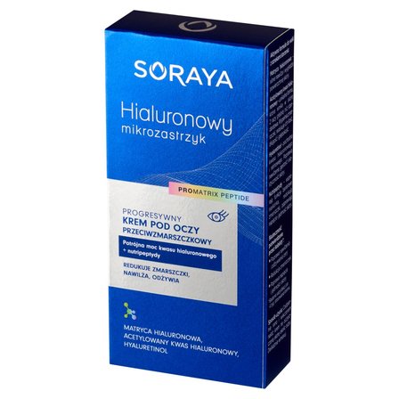 SORAYA Hialuronowy mikrozastrzyk Progresywny krem pod oczy przeciwzmarszczkowy 15 ml (2)