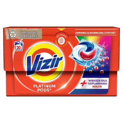 Vizir Platinum PODS Kapsułki do prania + moc usuwania plam, 20 prań (1)