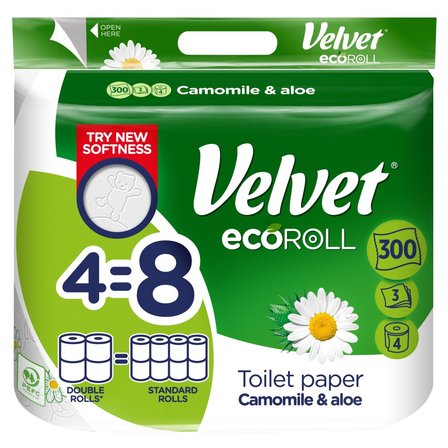 Velvet ecoRoll Camomile & Aloe Papier toaletowy 4 rolki (1)