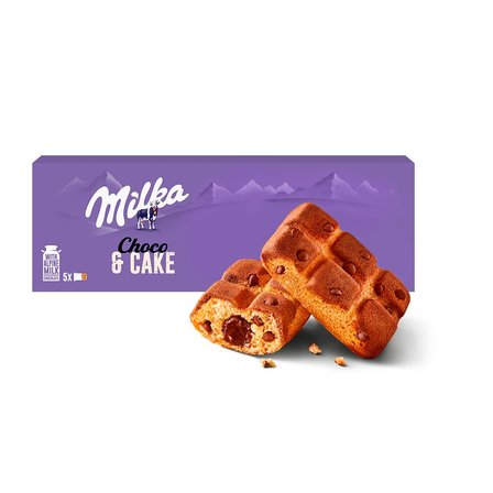 Milka Cake & Choc Ciastka biszkoptowe z kawałkami czekolady mlecznej 175 g (5 x 35 g) (3)