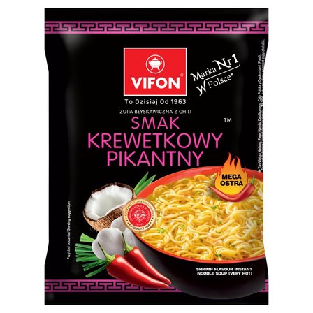 Vifon Zupa błyskawiczna smak krewetkowy pikantny 70 g (1)