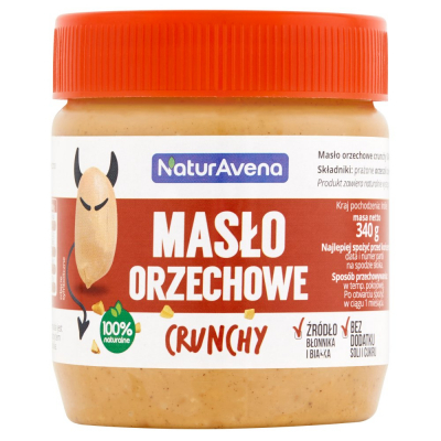 NaturAvena Masło orzechowe crunchy 340 g (1)