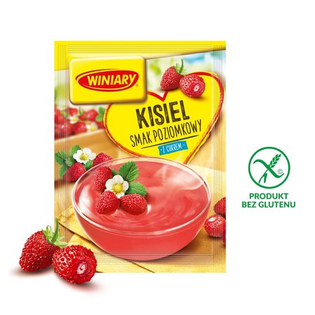 Winiary Kisiel z cukrem smak poziomkowy 77 g (2)