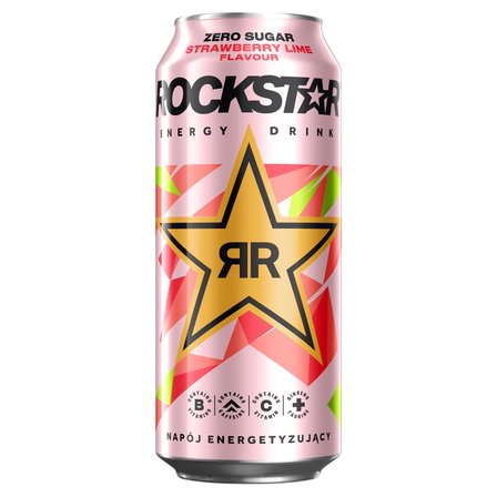 Rockstar Refresh Gazowany napój energetyzujący o smaku truskawki i limonki 500 ml (1)