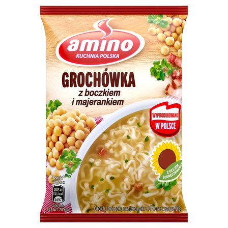 Amino Zupa błyskawiczna grochówka z boczkiem i majerankiem 65 g (1)