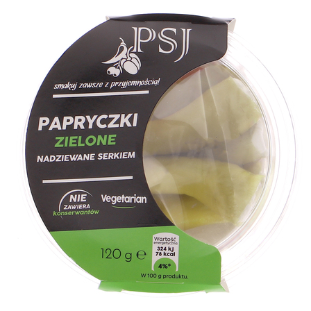 PSJ Papryczki zielone nadziewane serkiem 120 g. (1)