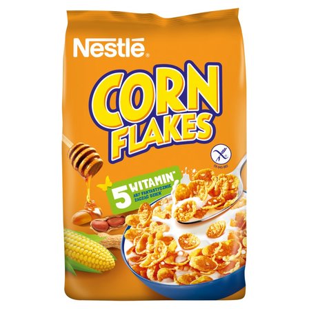 Nestlé Corn Flakes Chrupiące płatki kukurydziane miód i orzeszki 250 g (1)