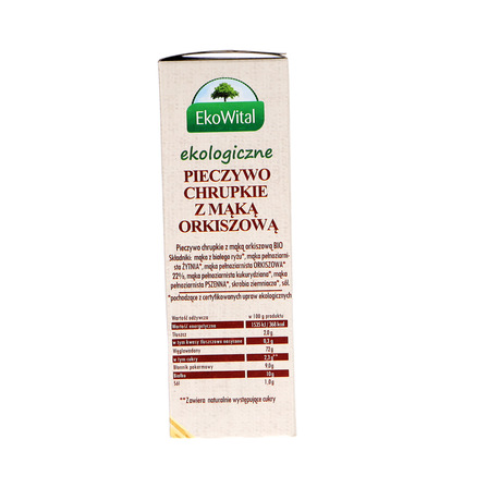 EKOWITAL EKOLOGICZNE PIECZYWO CHRUPKIE Z MĄKĄ ORKISZOWĄ 100G (3)