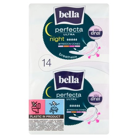 Bella Perfecta Ultra Night Silky Drai Podpaski higieniczne 14 sztuk (1)