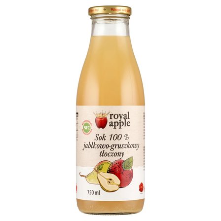 Royal apple Sok 100 % jabłkowo-gruszkowy tłoczony 750 ml (1)