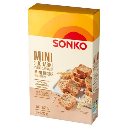 Sonko Mini sucharki pełnoziarniste 120 g (60 sztuk) (2)