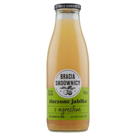 Bracia Sadownicy Sok tłoczone jabłko z agrestem 750 ml (1)