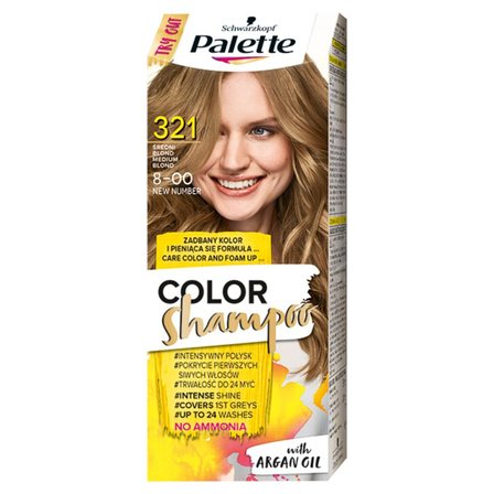 Palette Color Shampoo Szampon koloryzujący do włosów 321 (8-00) średni blond (1)