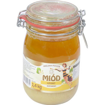 KRÓLOWA PSZCZÓŁ MIÓD LIPOWY 1,4KG (1)