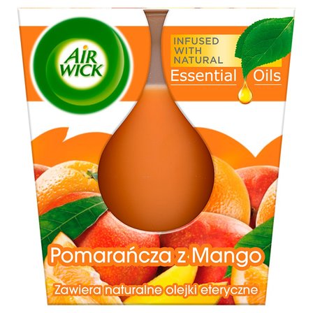 Air Wick Essential Oils Świeczka zapachowa pomarańcza z mango 105 g (2)