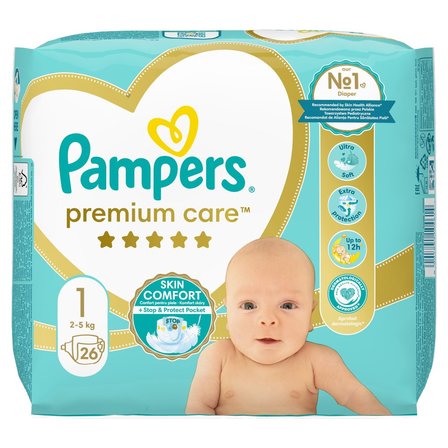 Pampers Premium Care, Rozmiar 1, 26 pieluszki, 2kg-5kg (1)