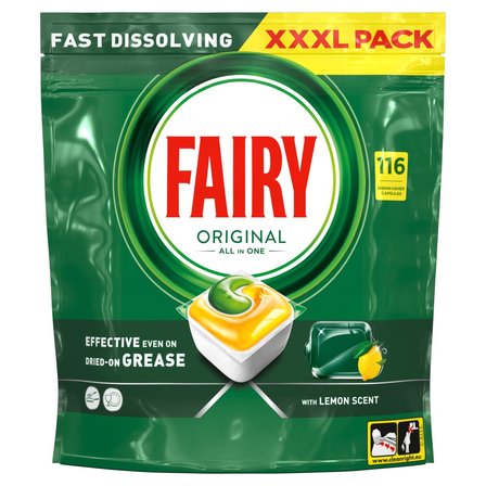 Fairy Original Cytryna Kapsułki do zmywarki All In One, 116 tabletek (1)