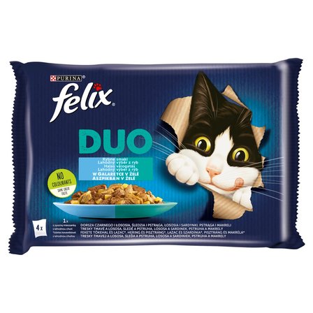 Felix Duo Karma dla kotów rybne smaki w galaretce 340 g (4 x 85 g) (1)