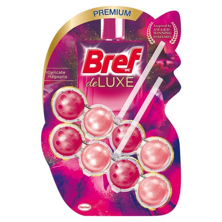 Bref WC DeLuxe Zawieszka myjąco-zapachowa do muszli WC delikatna magnolia 2 x 50 g (1)