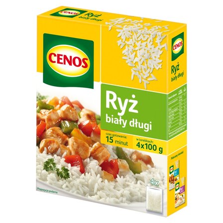 Cenos Ryż biały długi 400 g (4 torebki) (2)