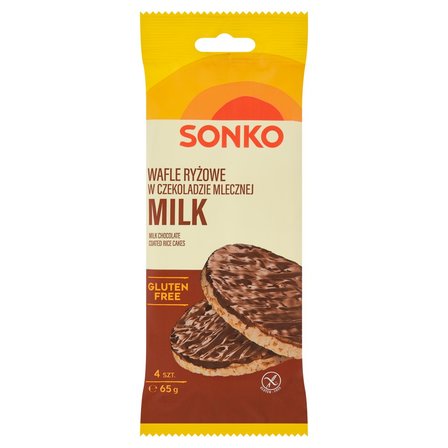 Sonko Wafle ryżowe w czekoladzie mlecznej 65 g (4 sztuki) (1)