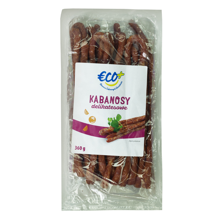 Eco+ kabanosy delikatesowe wieprzowo-drobiowe 360g (1)