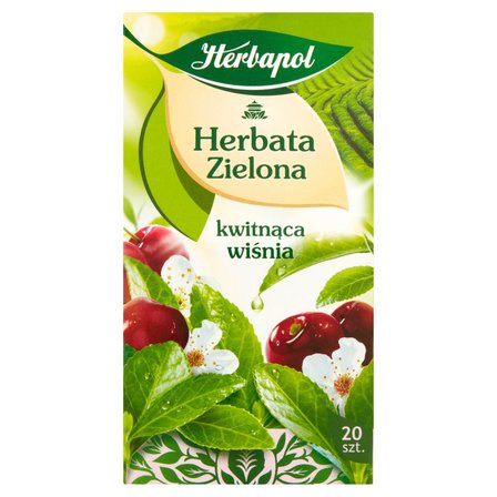 Herbapol Herbata zielona kwitnąca wiśnia 34 g (20 x 1,7 g) (1)