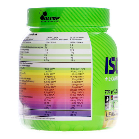 OLIMP ISO PLUS + L- CARNITINE LEMON 700G (9)