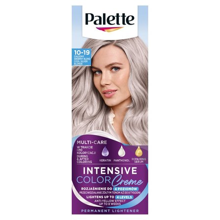 Palette Intensive Color Creme Farba do włosów w kremie rozjaśniacz 10-19 chłodny srebrny blond (1)