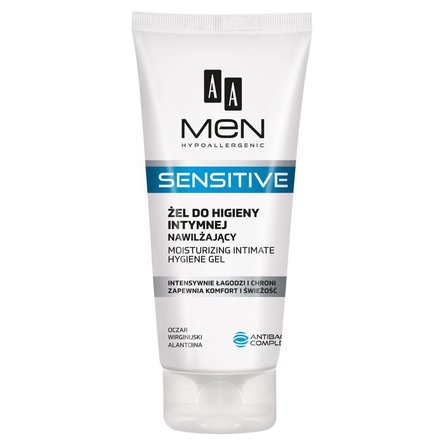 AA Men Sensitive Żel do higieny intymnej nawilżający 200 ml (1)