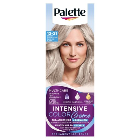 Palette Intensive Color Creme Farba do włosów w kremie rozjaśniacz 12-21 srebrny popielaty blond (1)