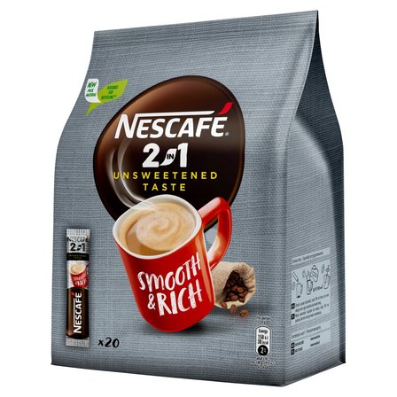 Nescafé 2in1 Unsweetened Taste Rozpuszczalny napój kawowy 160 g (20 x 8 g) (1)