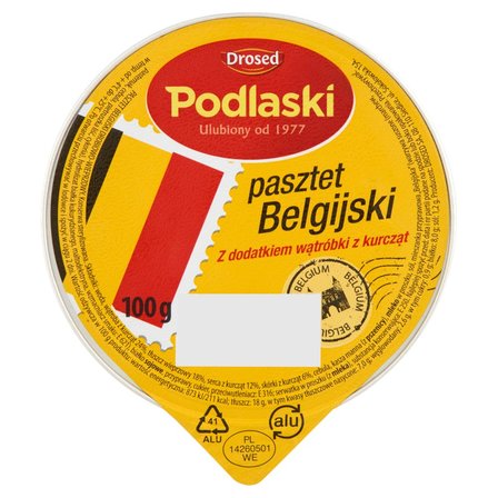 Drosed Podlaski Pasztet Belgijski z dodatkiem wątróbki z kurcząt 100 g (1)