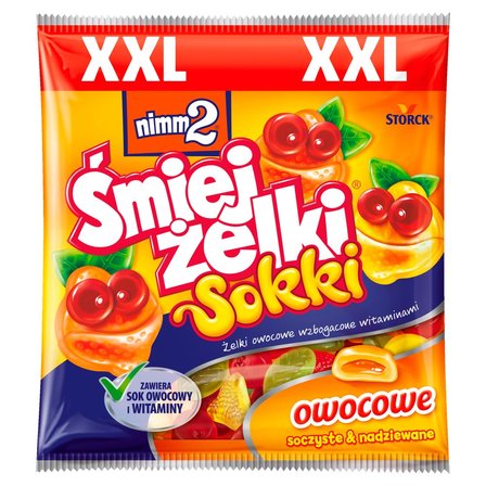 nimm2 Śmiejżelki Sokki Żelki owocowe wzbogacone witaminami 165 g (1)