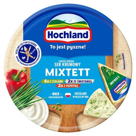 Hochland Ser kremowy mixtett w trójkącikach 180 g (1)