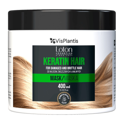 Vis Plantis Keratin Hair Maska do włosów zniszczonych i łamliwych 400 ml (1)