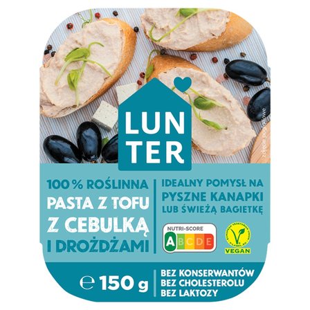 Lunter 100 % roślinna pasta z tofu z cebulką i drożdżami 150 g (1)