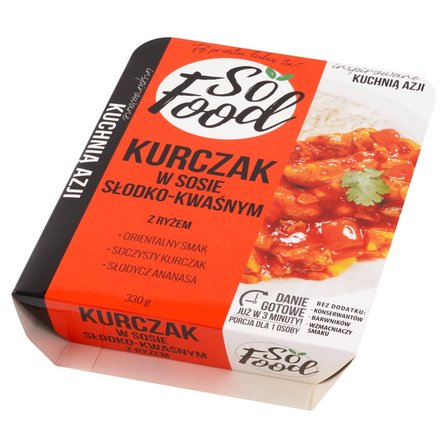 So Food Inspirowane Kuchnią Azji Kurczak w sosie słodko-kwaśnym z ryżem 330 g (2)