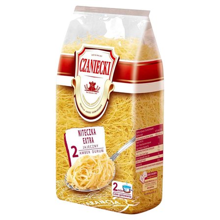 Czaniecki Amber Durum Makaron 2 jajeczny niteczka extra 250 g (2)