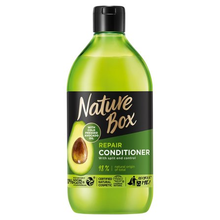 Nature Box Avocado Oil Regenerująca odżywka do włosów zniszczonych z olejem z awokado 385 ml (1)