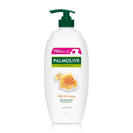 Palmolive Naturals Honey&Milk, kremowy żel pod prysznic mleko i miód 750ml (1)