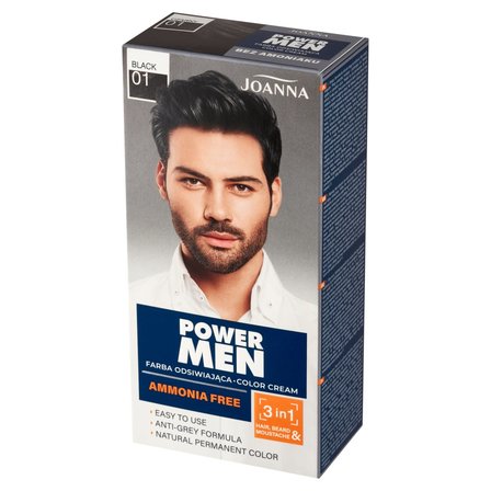 Joanna Power Men Color Cream Farba odsiwiająca 01 Black (3)