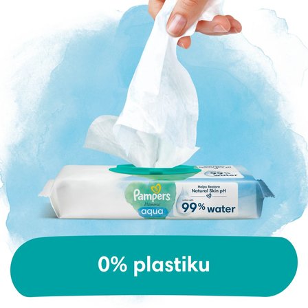 Pampers Harmonie aqua Chusteczki nawilżane dla dzieci 3 opakowań = 144 chusteczek (6)